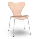 Series 7 Chair Front Upholstered, Clear varnished wood, Natural beech, Remix 612 - Light pink/rose, Chrome