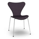 Series 7 Chair Front Upholstered, Lacquer, Black lacquered, Remix  692 - Aubergine, Chrome