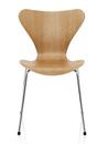 Series 7 Chair 3107, Clear varnished wood, Cherry nature, Chrome