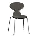 Ant Chair 3101 with Front Padding, Coloured ash, Black, Remix 152 - Black & White, Chrome