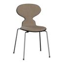 Ant Chair 3101 with Front Padding, Coloured ash, Black, Remix 242 - Light brown, Chrome