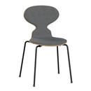Ant Chair 3101 with Front Padding, Clear varnished wood, Natural oak, Remix 143 - Grey, Black