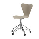 Series 7 Swivel Chair 3117 / 3217 New Colours, With armrests, Coloured ash, Light beige, Chrome