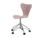 Series 7 Swivel Chair 3117 / 3217 New Colours, With armrests, Coloured ash, Pale rose, Chrome