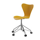Series 7 Swivel Chair 3117 / 3217 New Colours, With armrests, Coloured ash, True yellow, Chrome