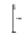 Nova Floor Disinfection Dispenser, Black matt, Brushed stainless steel