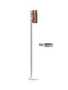 Nova Floor Disinfection Dispenser, White matt, Polished copper