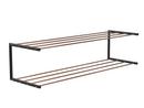 Nova Shoe Rack, W 101,9 x D 30 cm , Polished copper / matt black