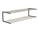 Nova Shoe Rack, W 101,9 x D 30 cm , Polished gold / matt black