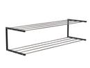 Nova Shoe Rack, W 101,9 x D 30 cm , Polished stainless steel / matt black