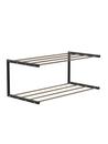 Nova Shoe Rack, W 61,9 x W 30 cm , Polished gold / matt black