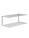 Nova Shoe Rack, W 61,9 x W 30 cm , Polished stainless steel / matt white