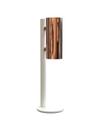 Nova Table Disinfectant Dispenser, White matt, Polished copper