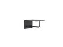 Unu wall coat rack, With rod, With 2 hooks, Matt black / polished black