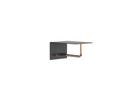 Unu wall coat rack, With rod, With 2 hooks, Black matte / polished copper