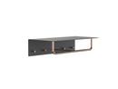 Details Frost Denmark Unu wall coat rack Unu wall coat rack, With rod, With 4 hooks, Black matte / polished copper