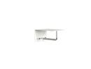 Unu wall coat rack, With rod, With 2 hooks, White matt / polished stainless steel 