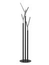 Wishbone Coat Rack, Matt black / polished stainless steel