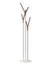 Wishbone Coat Rack, White matt / polished copper 