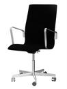 Oxford, With armrests, Middle-high back, Wheeled based, Hallingdal 65, 180 - Charcoal