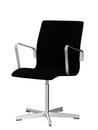 Oxford, With armrests, Low back, Fixed base, Hallingdal 65, 180 - Charcoal