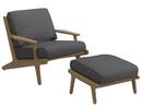 Bay Lounge Chair, Anthracite, With Ottoman