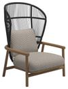 Fern Highback Lounge Chair, Raven, Wave Buff