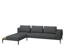 Grid Lounge Sofa, Right armrest, Anthracite, With waterproof cover