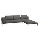 Grid Lounge Sofa, Left armrest, Granite, Without waterproof cover