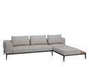 Grid Lounge Sofa, Left armrest, Seagull, With waterproof cover