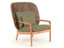 Kay Highback Lounge Chair, Brindle, Fife Lichen, Without Ottoman