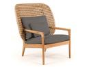 Kay Highback Lounge Chair, Harvest, Fife Platinum, Without Ottoman