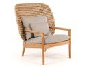 Kay Highback Lounge Chair, Harvest, Fife Rainy Grey, Without Ottoman