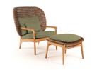 Kay Highback Lounge Chair, Brindle, Fife Lichen, With Ottoman