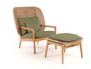Kay Highback Lounge Chair, Harvest, Fife Lichen, With Ottoman