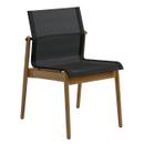 Sway Teak Chair, Powder coated anthracite, Fabric Sling anthracite, Without armrests