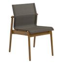 Sway Teak Chair, Powder coated anthracite, Fabric Sling granite, Without armrests