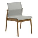 Sway Teak Chair, Powder coated white, Fabric Sling seagull, Without armrests