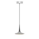 Falling Leaf Pendant Lamp, Polished aluminium / black
