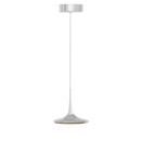 Falling Leaf Pendant Lamp, Polished aluminium / white
