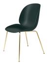 Beetle Dining Chair, Green, Brass