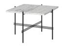 TS Coffee Table, 55 x 55 cm, White, Charcoal black