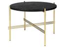 TS Coffee Table, Ø 55 x H 41 cm, Black, Brass