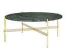 TS Coffee Table, Ø 80 x H 35 cm, Green, Brass