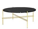 TS Coffee Table, Ø 80 x H 35 cm, Black, Brass