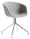 About A Chair AAC 21, Hallingdal - light grey, Polished aluminium