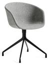 About A Chair AAC 21, Hallingdal 130 - light grey, Black powder coated aluminium