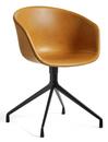 About A Chair AAC 21, Leather Silk 250 - cognac, Black powder coated aluminium