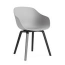 About A Chair AAC 222, Black lacquered oak, Concrete grey 2.0