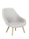 About A Lounge Chair High AAL 92, Divina Melange 120 - light grey, Soap treated oak, Without seat cushion